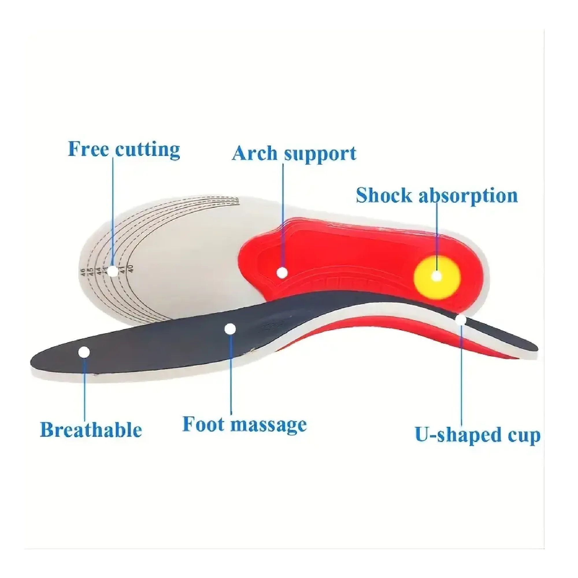 1 pair of advanced orthopedic high arch support insole gel pad arch support flat foot for women/men