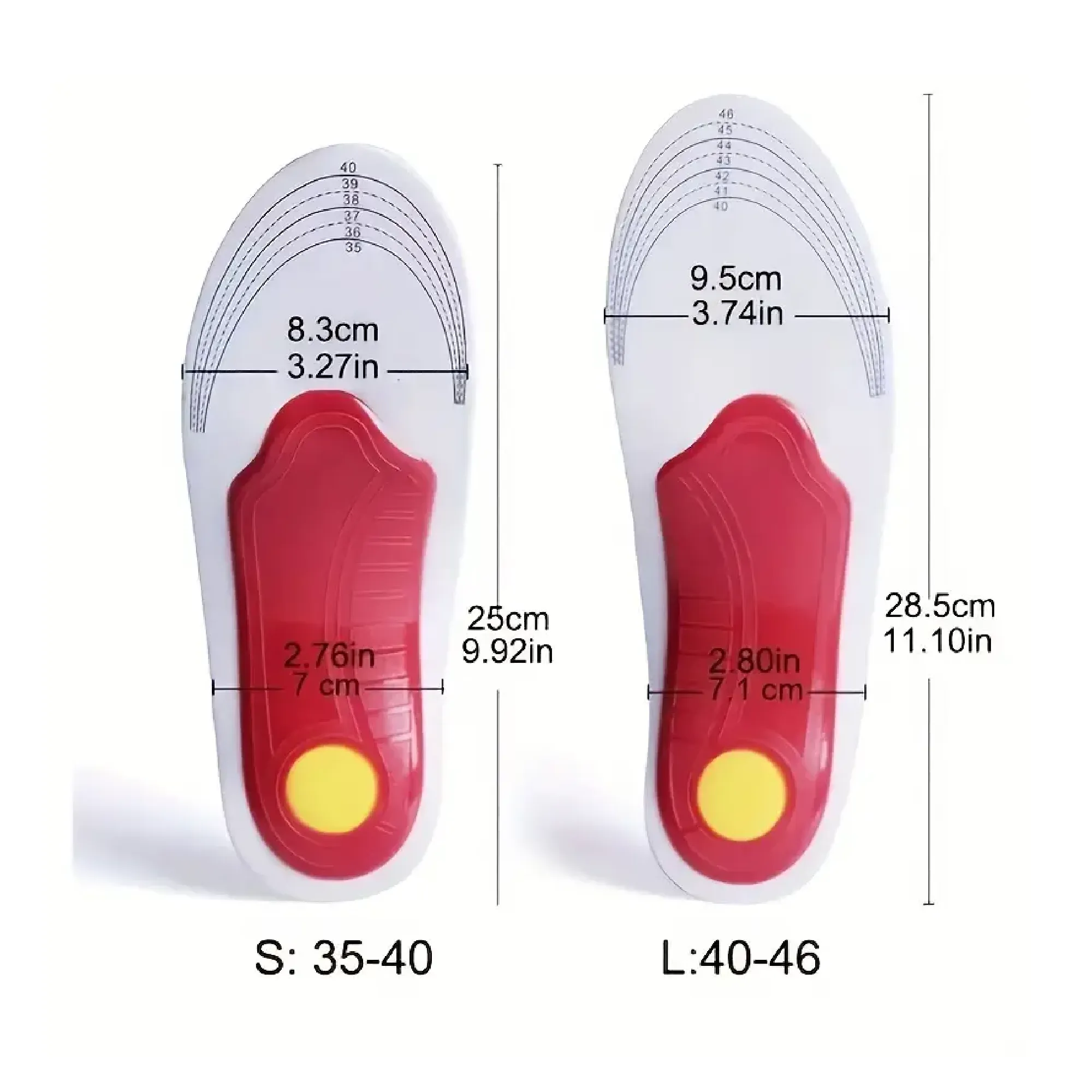 1 pair of advanced orthopedic high arch support insole gel pad arch support flat foot for women/men