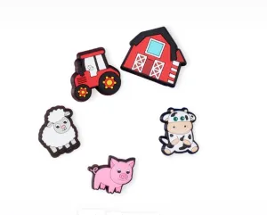 10011402 Cutesy Farm Animal 5Pk Jibbitz