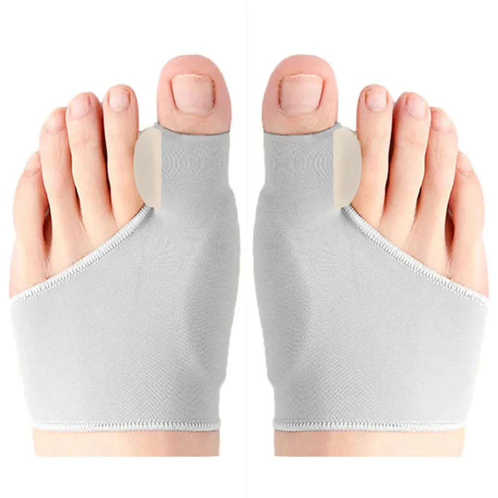 2Pcs=1Pair Toe Separator Hallux Valgus Bunion Corrector Orthotics Feet Bone Thumb Adjuster Correction Pedicure Sock Straightener