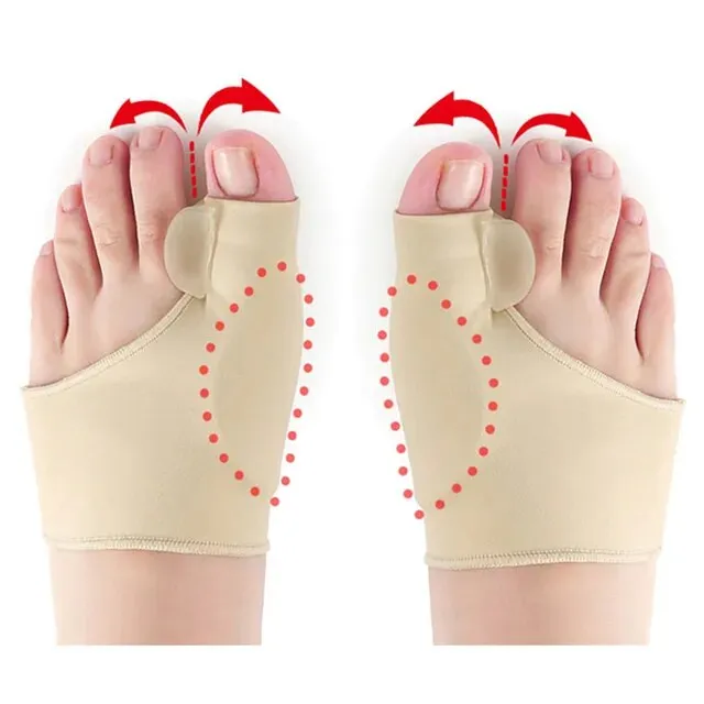 2Pcs=1Pair Toe Separator Hallux Valgus Bunion Corrector Orthotics Feet Bone Thumb Adjuster Correction Pedicure Sock Straightener