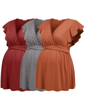 3 Packs Flying Short Sleeve Nursing Top (US Only)