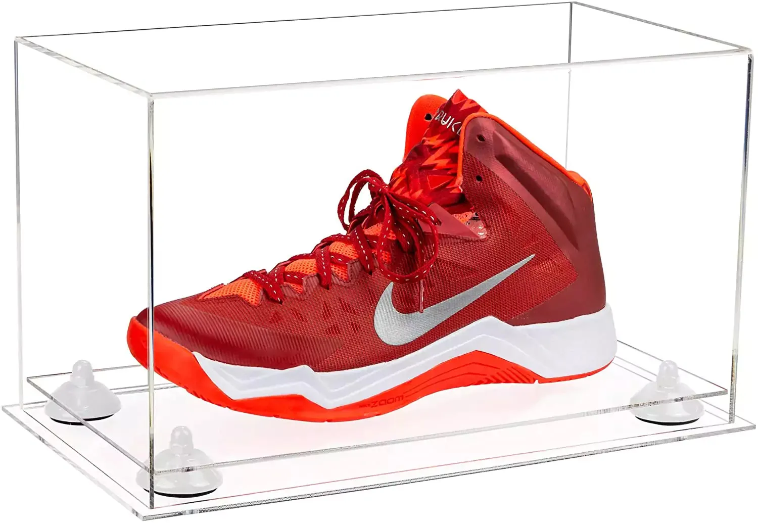 Acrylic Large Single Shoe Display Case for Basketball Shoe, Soccer, Football Cleat - 15x8x9 Clear (V11/A013)