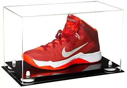 Acrylic Large Single Shoe Display Case for Basketball Shoe, Soccer, Football Cleat - 15x8x9 Clear (V11/A013)