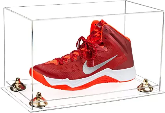 Acrylic Large Single Shoe Display Case for Basketball Shoe, Soccer, Football Cleat - 15x8x9 Clear (V11/A013)