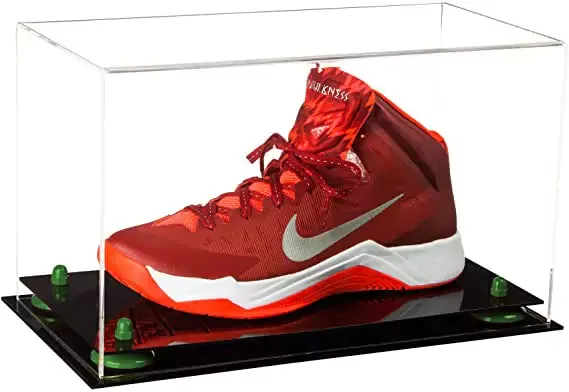 Acrylic Large Single Shoe Display Case for Basketball Shoe, Soccer, Football Cleat - 15x8x9 Clear (V11/A013)