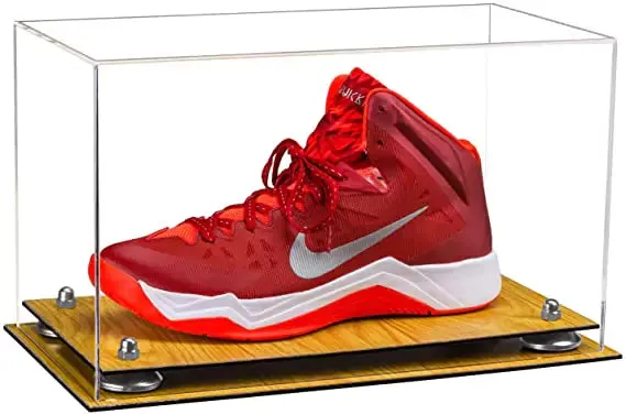 Acrylic Large Single Shoe Display Case for Basketball Shoe, Soccer, Football Cleat - 15x8x9 Clear (V11/A013)