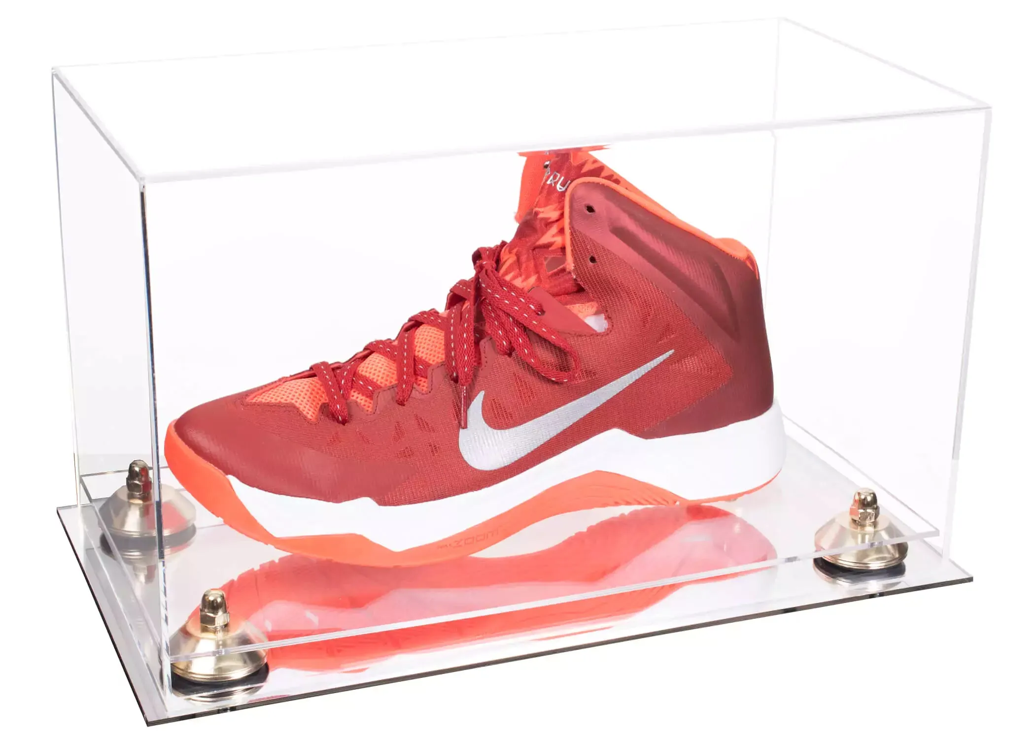 Acrylic Large Single Shoe Display Case for Basketball Shoe, Soccer, Football Cleat - 15x8x9 Clear (V11/A013)