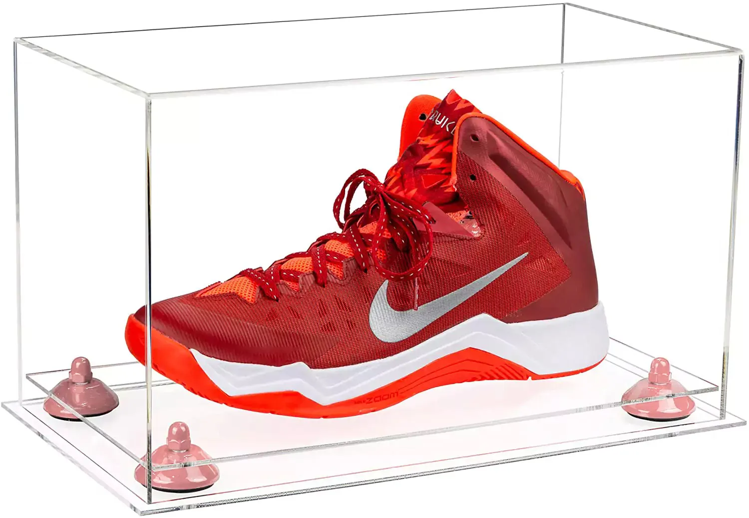 Acrylic Large Single Shoe Display Case for Basketball Shoe, Soccer, Football Cleat - 15x8x9 Clear (V11/A013)