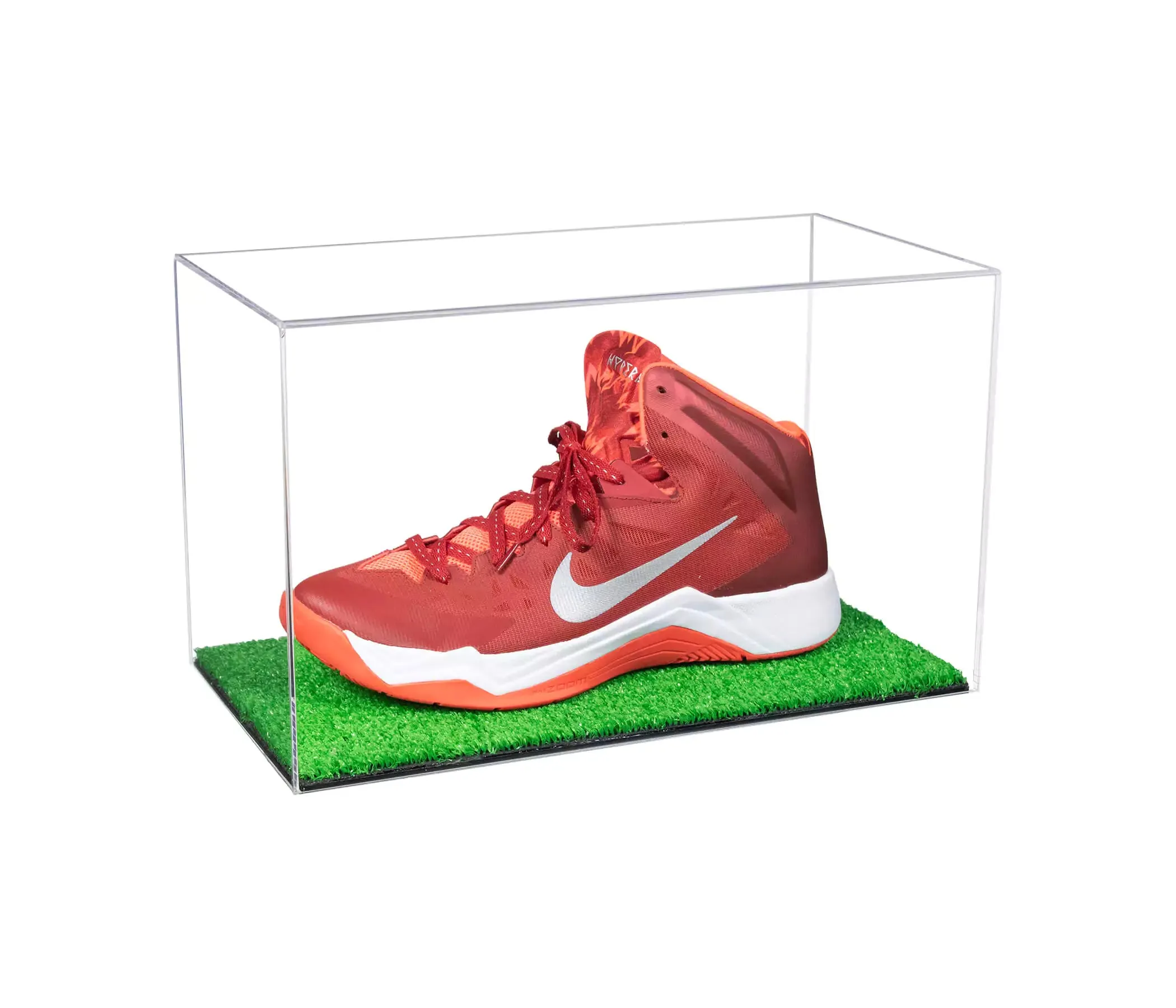 Acrylic Large Single Shoe Display Case for Basketball Shoe, Soccer, Football Cleat - 15x8x9 Clear (V11/A013)