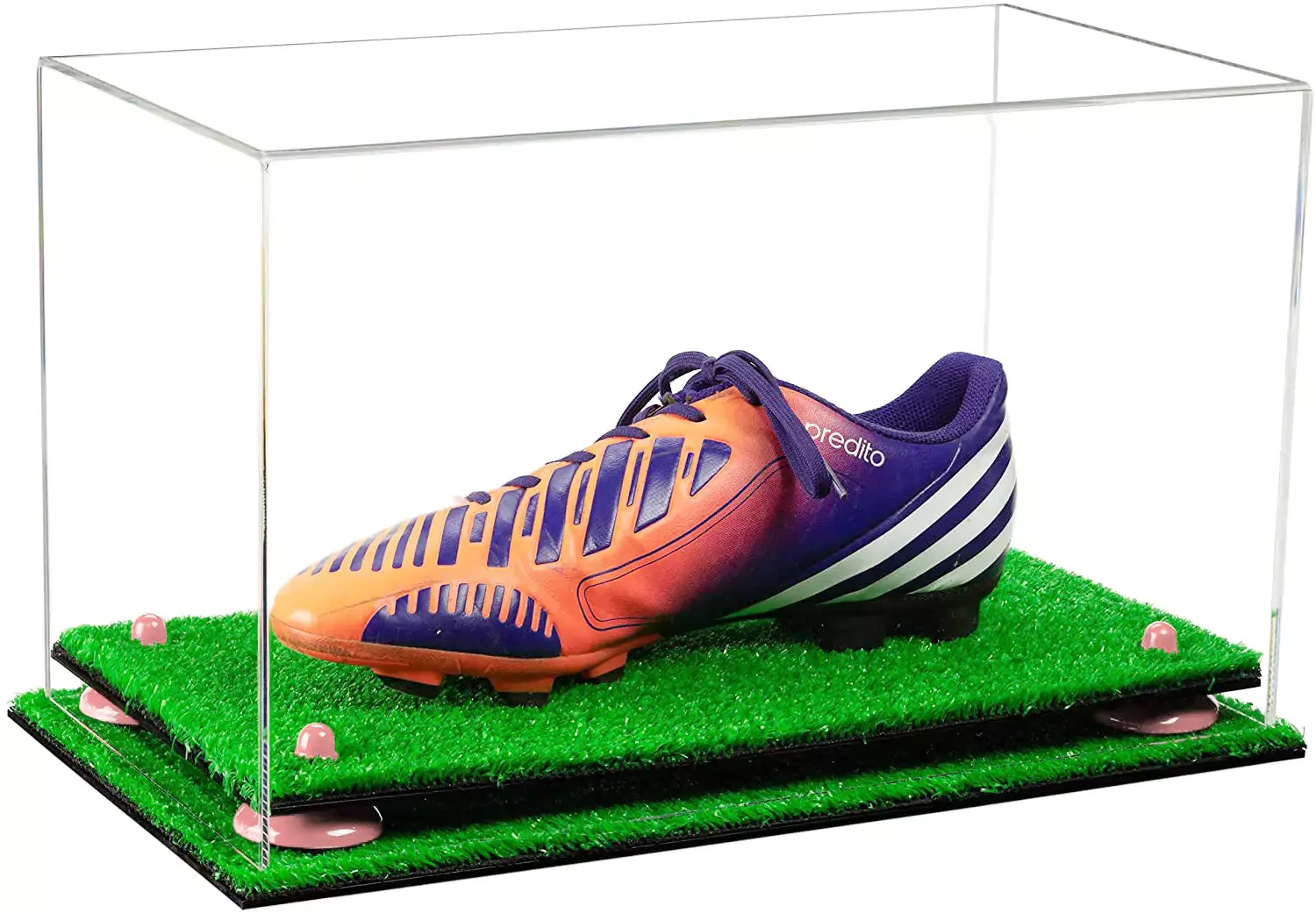 Acrylic Large Single Shoe Display Case for Basketball Shoe, Soccer, Football Cleat - 15x8x9 Clear (V11/A013)