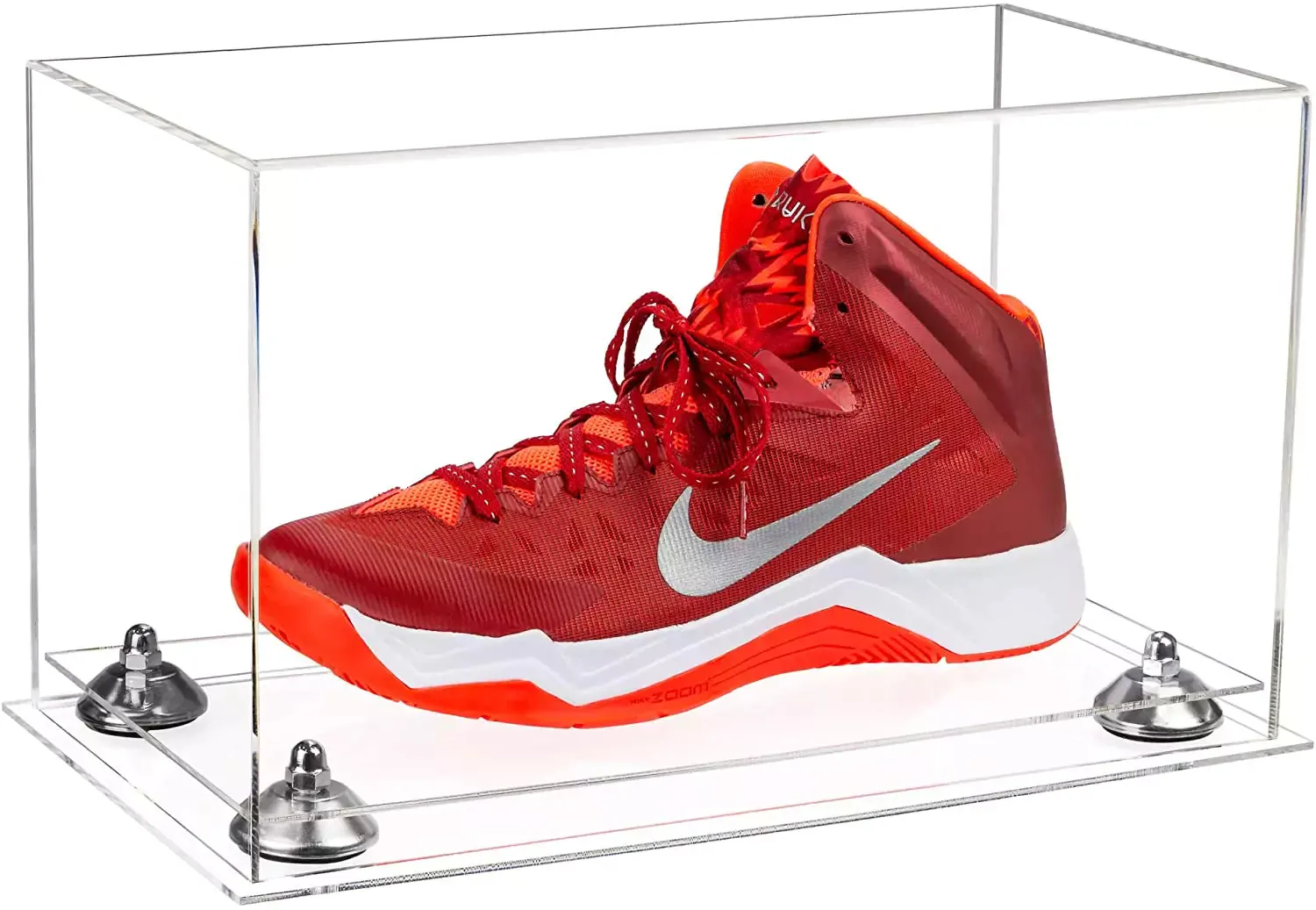 Acrylic Large Single Shoe Display Case for Basketball Shoe, Soccer, Football Cleat - 15x8x9 Clear (V11/A013)