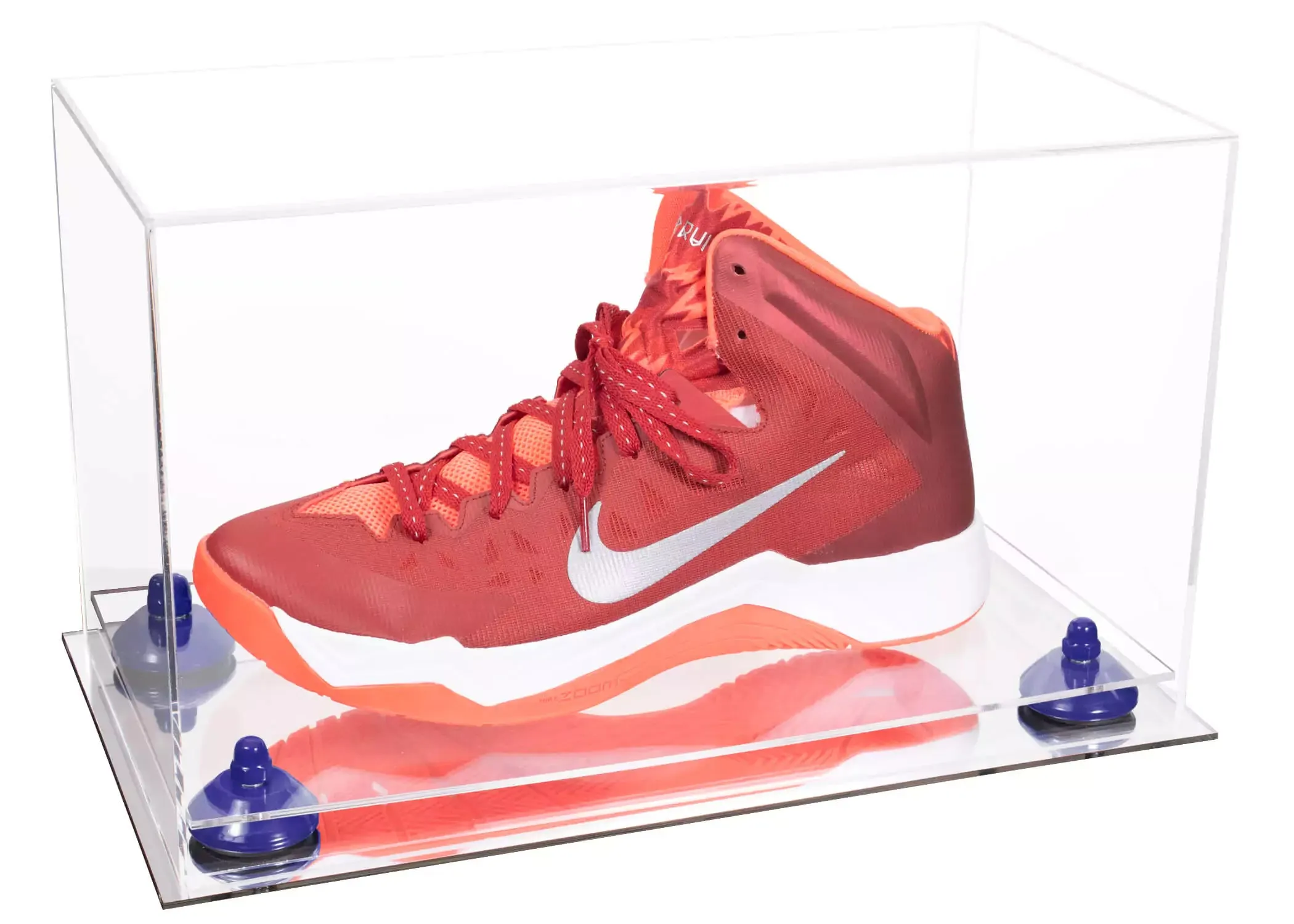 Acrylic Large Single Shoe Display Case for Basketball Shoe, Soccer, Football Cleat - 15x8x9 Clear (V11/A013)