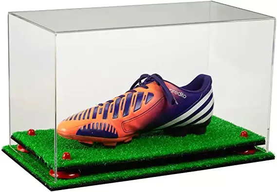 Acrylic Large Single Shoe Display Case for Basketball Shoe, Soccer, Football Cleat - 15x8x9 Clear (V11/A013)