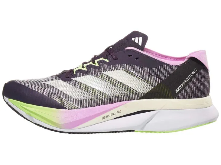 Adidas | Adizero Boston 12 | Men's | Aurora Black/Zero Met/Green Spark