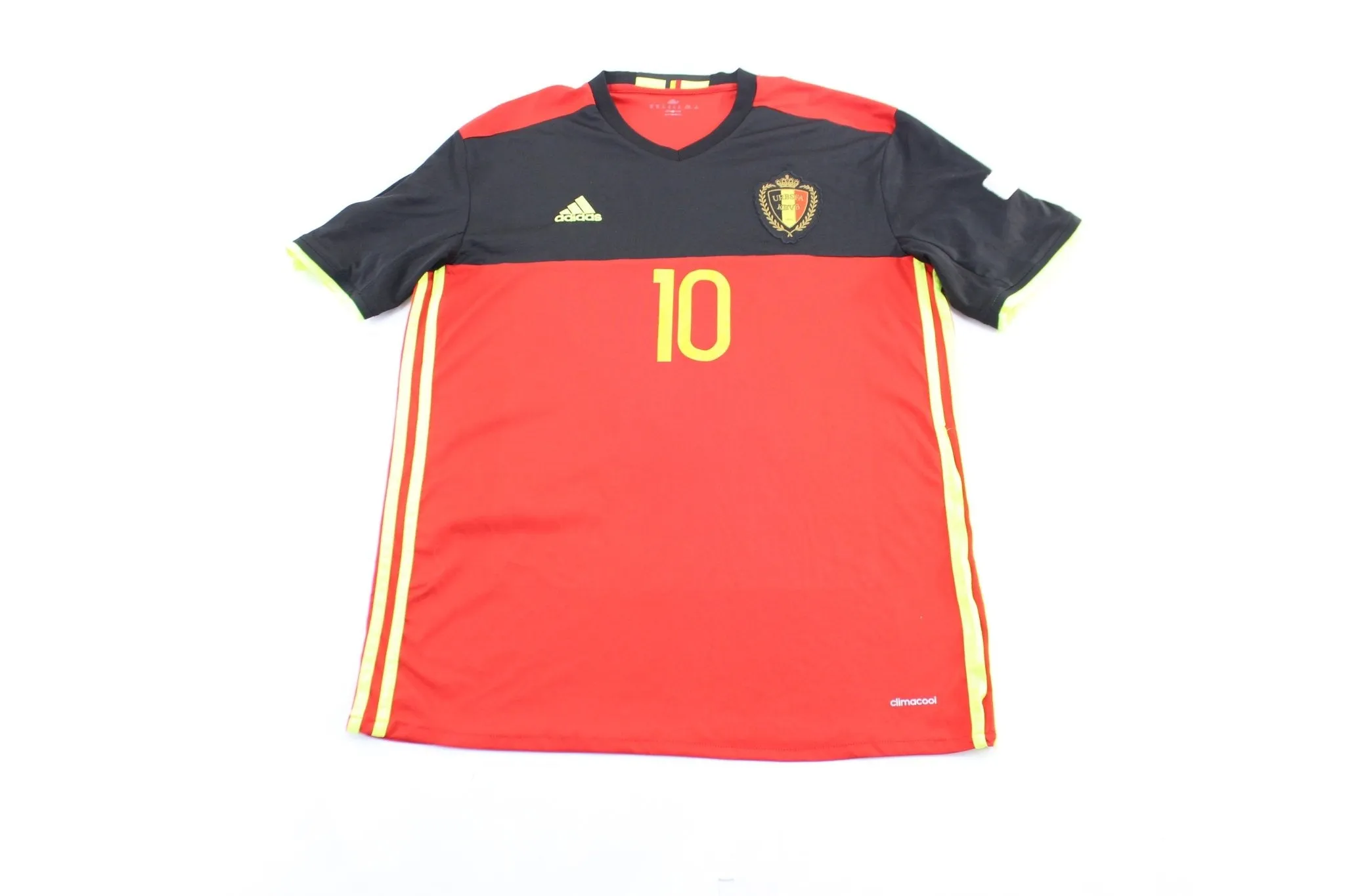 Adidas Embroidered Logo Royal Belgian Eden Hazard Soccer Jersey