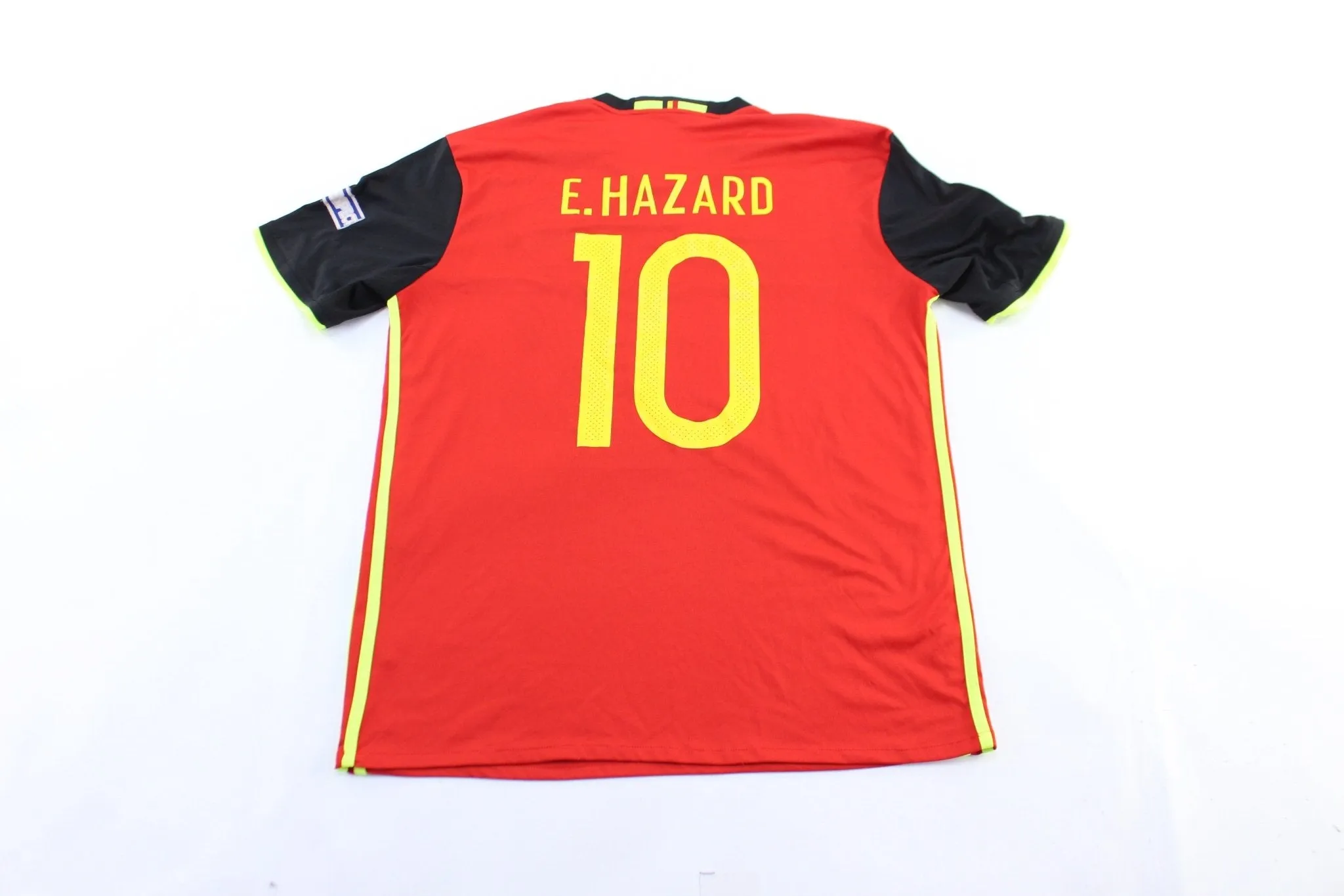 Adidas Embroidered Logo Royal Belgian Eden Hazard Soccer Jersey