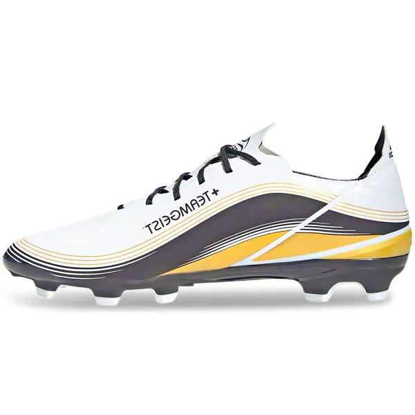 adidas Gamemode Firm Ground Soccer Cleats (Cloud White/Gold Metallic)