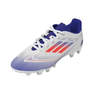 adidas Junior F50 Club FG - White/Red/Blue