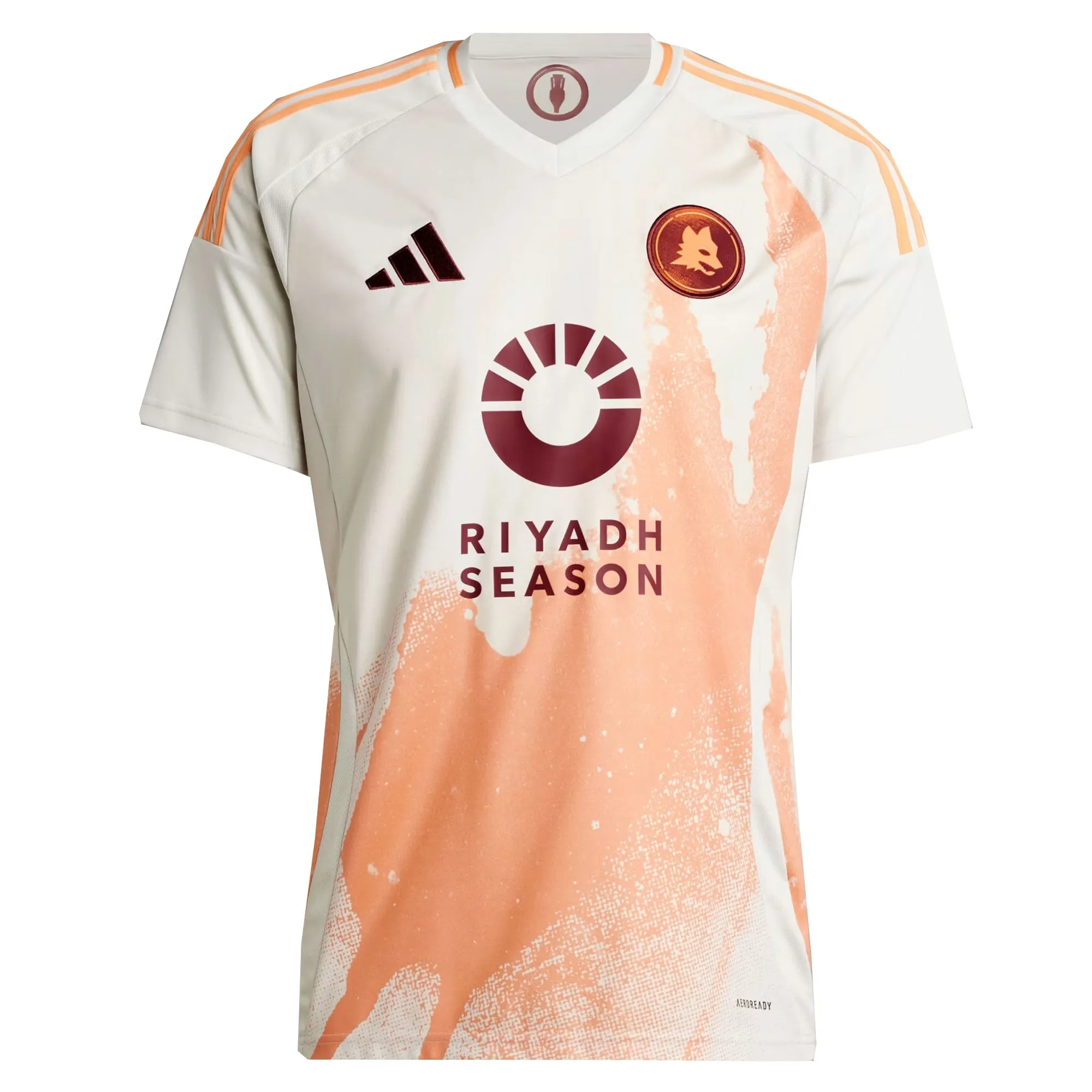 adidas Men's AS Roma 2024/25 Away Jersey Talc/Easora