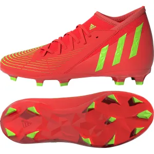 adidas Predator EDGE.3 FG Junior Soccer Cleats GW0980 SOLAR RED/SOLAR GREEN