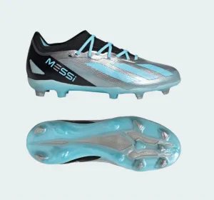 adidas X CrazyFast Messi.1 Firm Ground Junior Soccer Cleats IE4080 Silver/Blue/Black