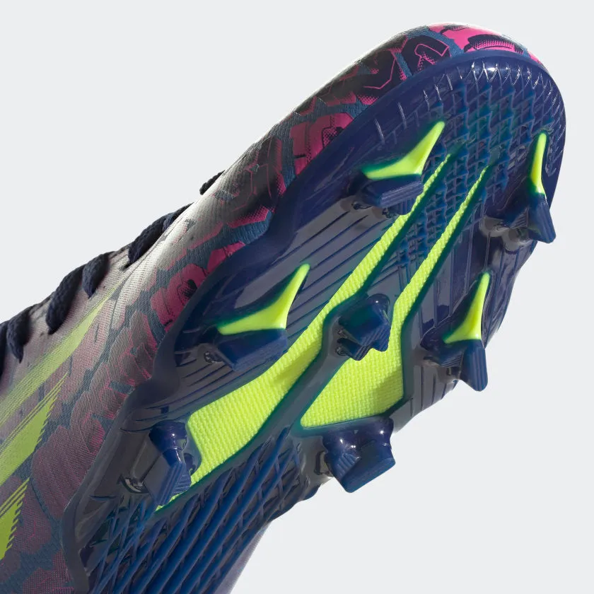 adidas X Speedflow Messi.3 FG Firm Ground Soccer Cleat-Victory Blue/Shock Pink/SolarYellow