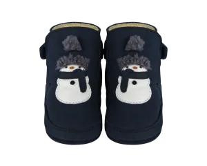 Aggas Booties | Snowman | Navy Nubuck