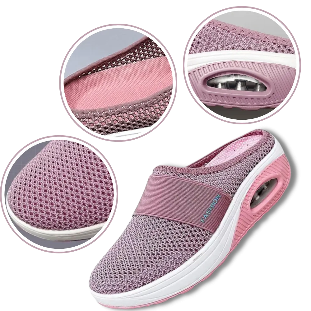 Air-cushion diabetic slip-on shoes