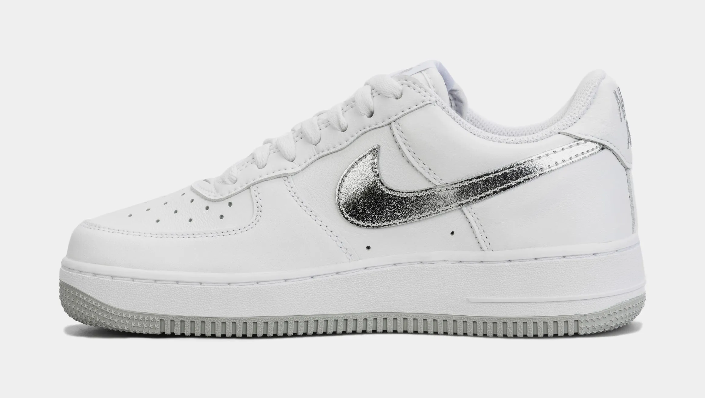 Air Force 1 Low Retro Mens Basketball Shoes (White/Grey)