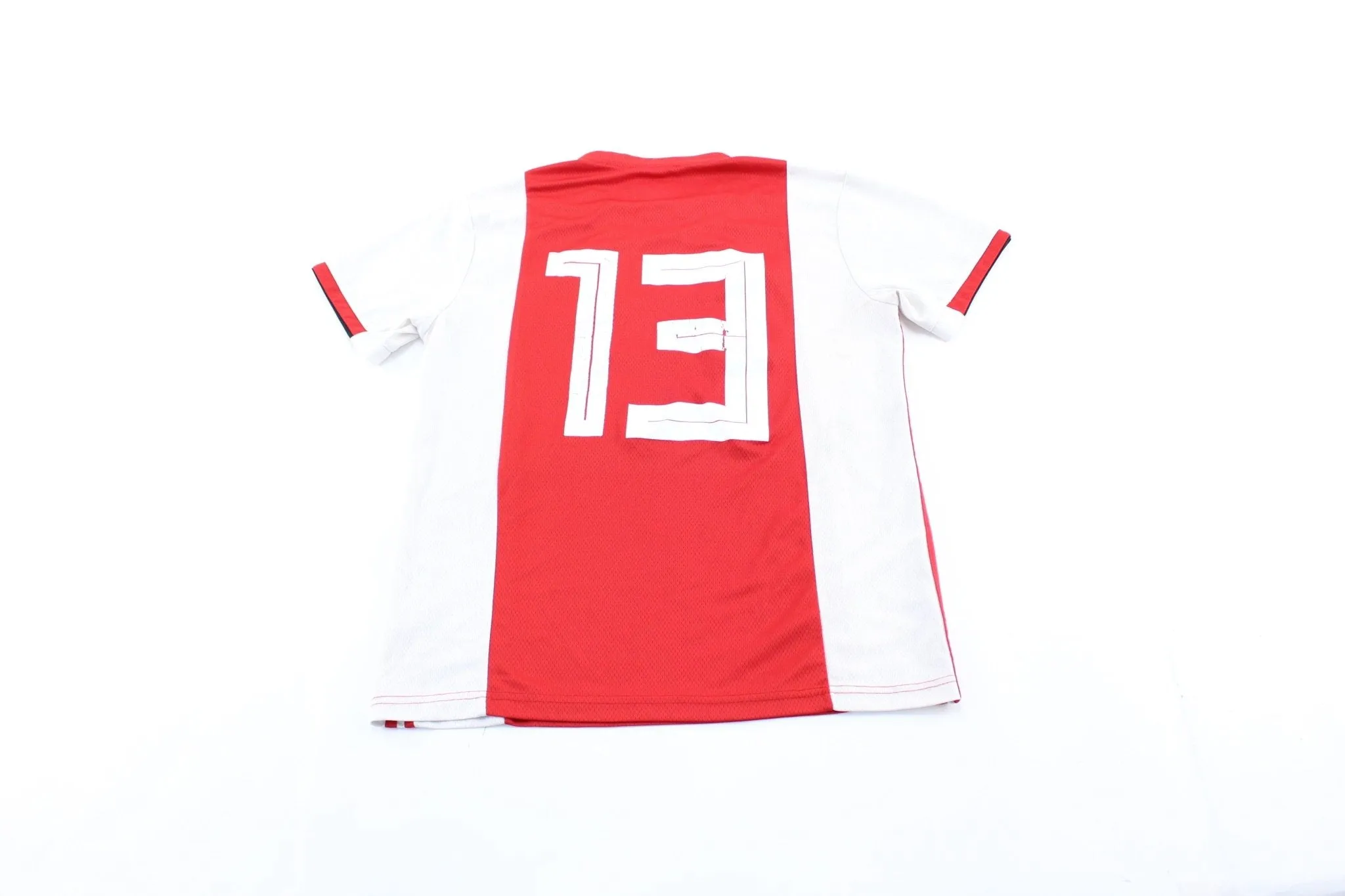 Ajax Amsterdam Embroidered Logo Red & White #13 Soccer Jersey