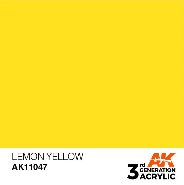 AK Interactive AK11047 3G Lemon Yellow Acrylic Paint 17ml