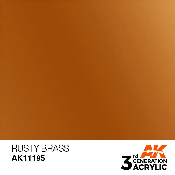 AK Interactive AK11195 3G Rusty Brass Acrylic Paint 17ml