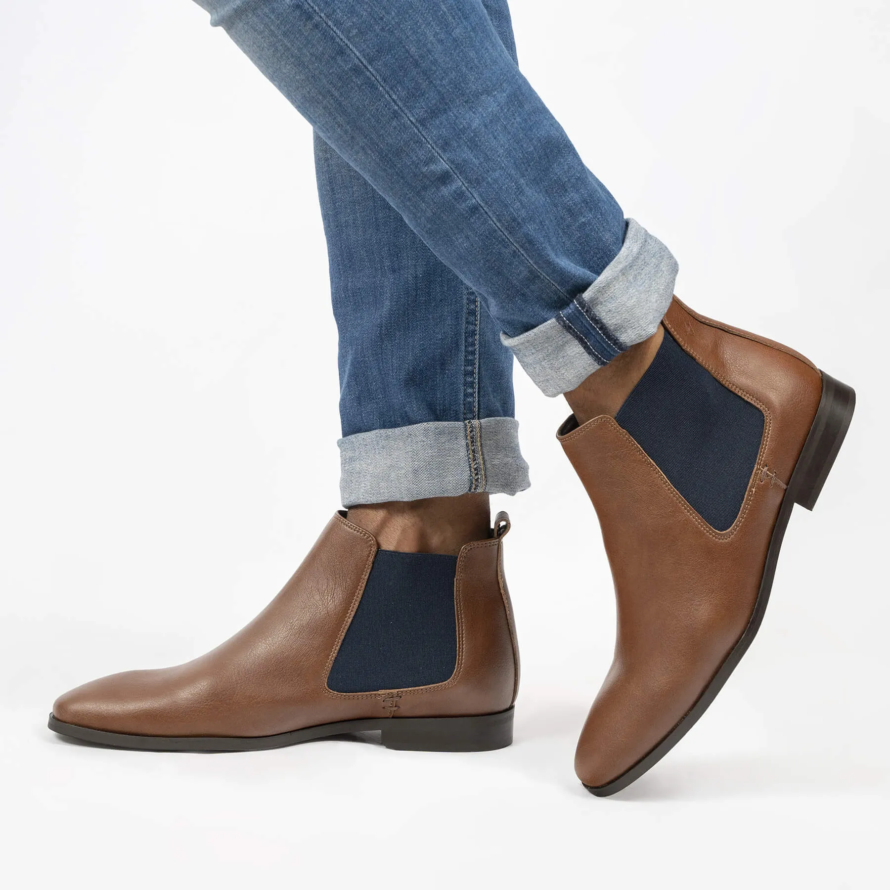 Alan Men's Vegan Ankle Boots | Brown