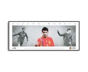 ALVARO MORATA PANORAMIC COLLAGE PRINT SIGNED FRAMED WINGS