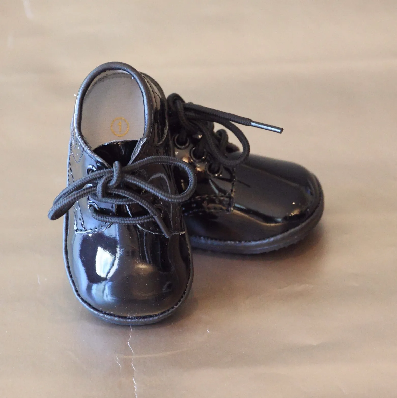 Angel Baby Boys Classic Leather Lace Ups