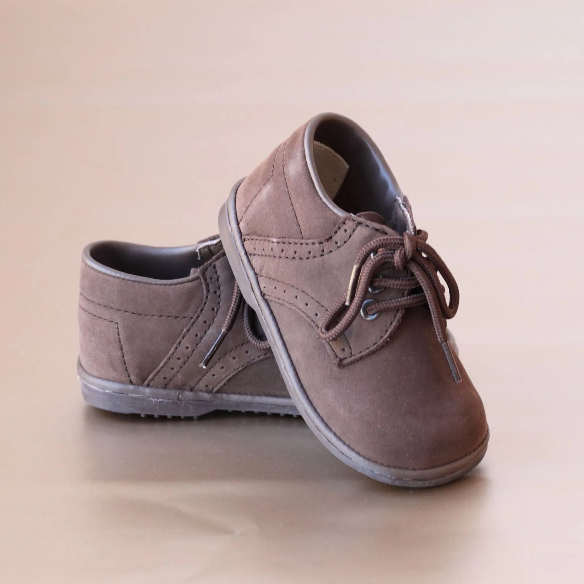 Angel Baby Boys Classic Leather Lace Ups