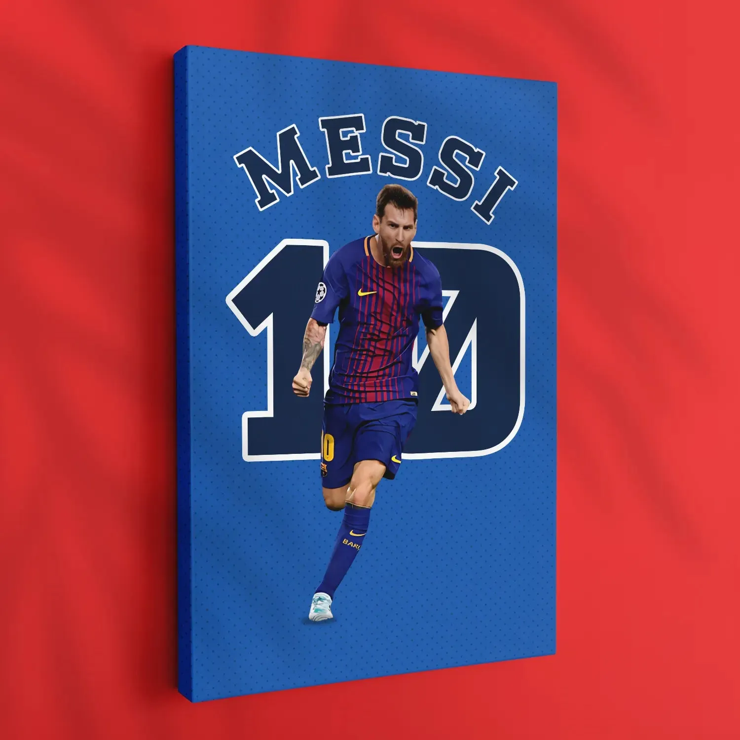 Artwork Of Footballer Lionel Messi Framed Poster