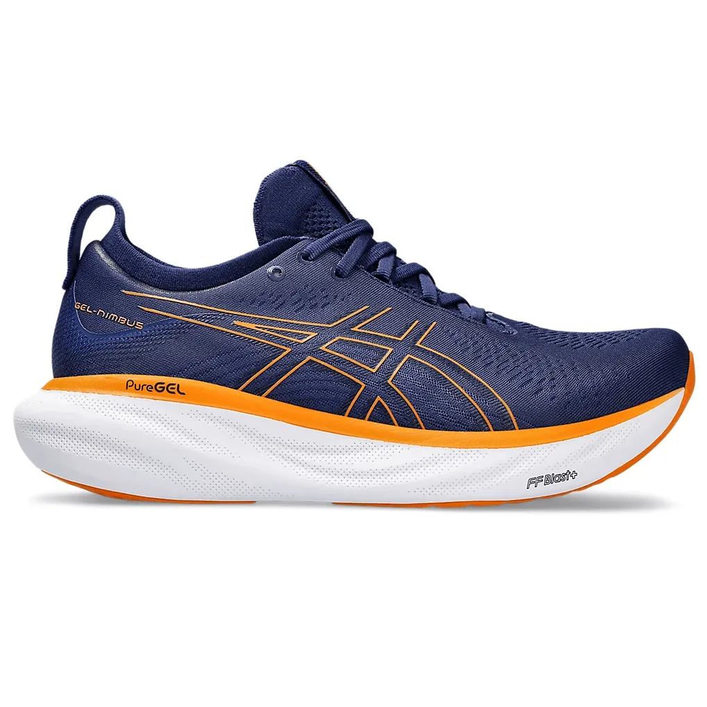 Asics Mens Trainer Gel-Nimbus 25 Deep Ocean/Bright Orange