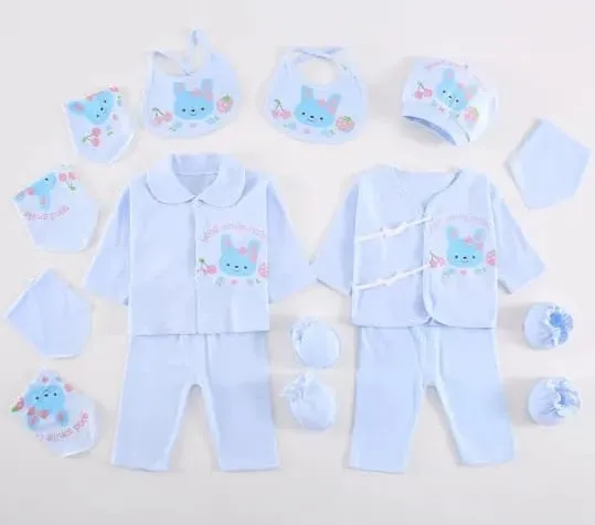 Baby Fashion Premium 16 PCs Newborn Baby Gift Set – Perfect for Baby Boys & Girls