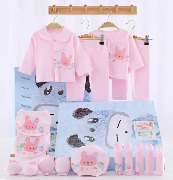 Baby Fashion Premium 16 PCs Newborn Baby Gift Set – Perfect for Baby Boys & Girls