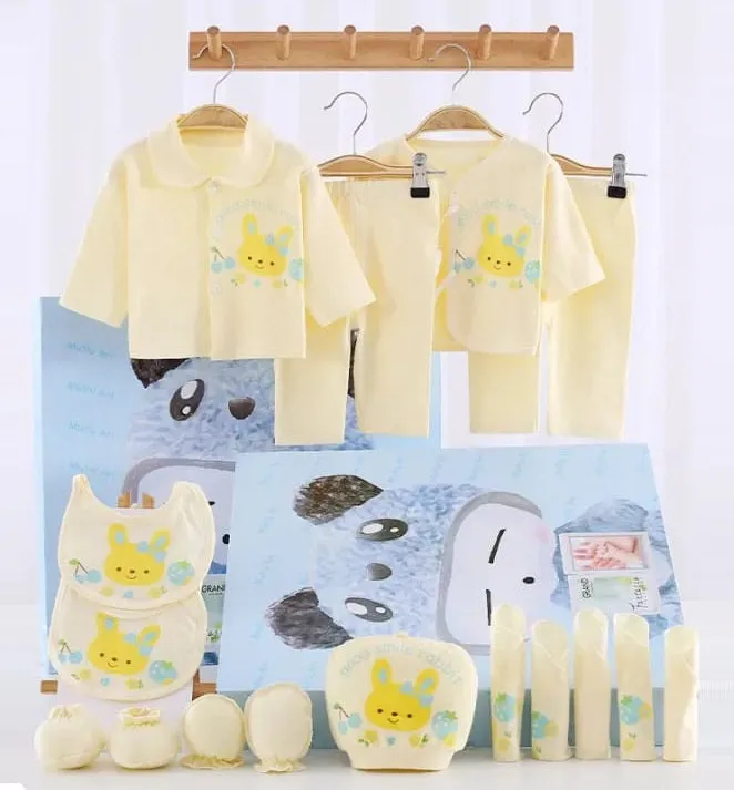 Baby Fashion Premium 16 PCs Newborn Baby Gift Set – Perfect for Baby Boys & Girls