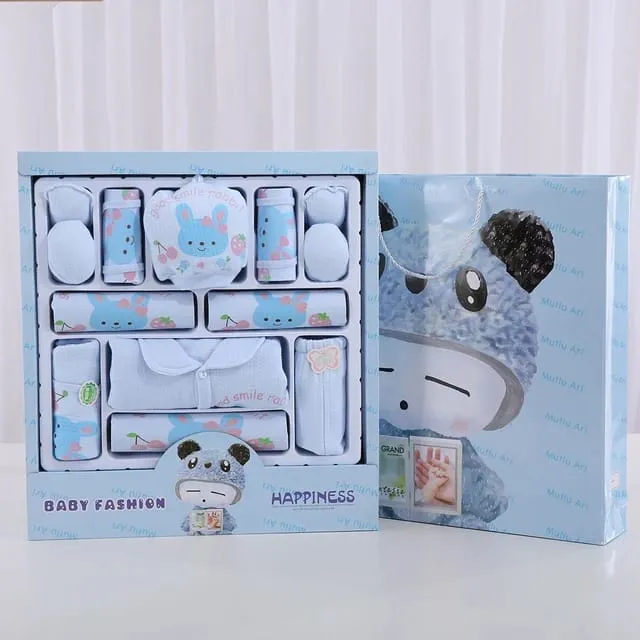 Baby Fashion Premium 16 PCs Newborn Baby Gift Set – Perfect for Baby Boys & Girls