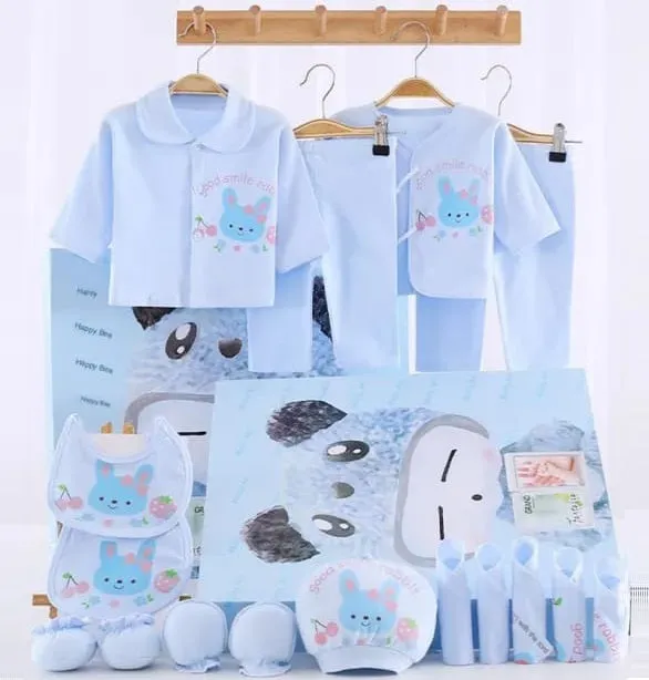 Baby Fashion Premium 16 PCs Newborn Baby Gift Set – Perfect for Baby Boys & Girls