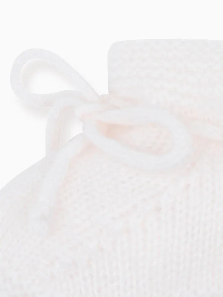 baby ivory evita cashmere booties