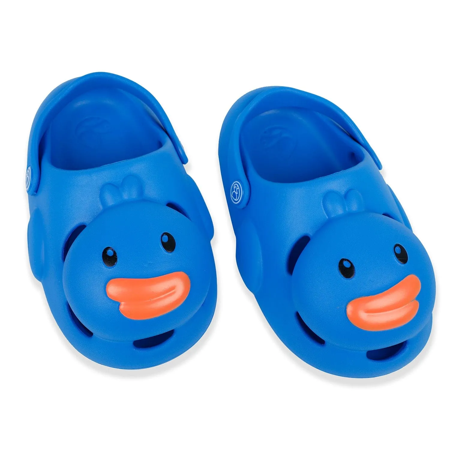 Baby Moo Swimming Duck Waterproof Anti-Skid Sling Back Clogs - Blue