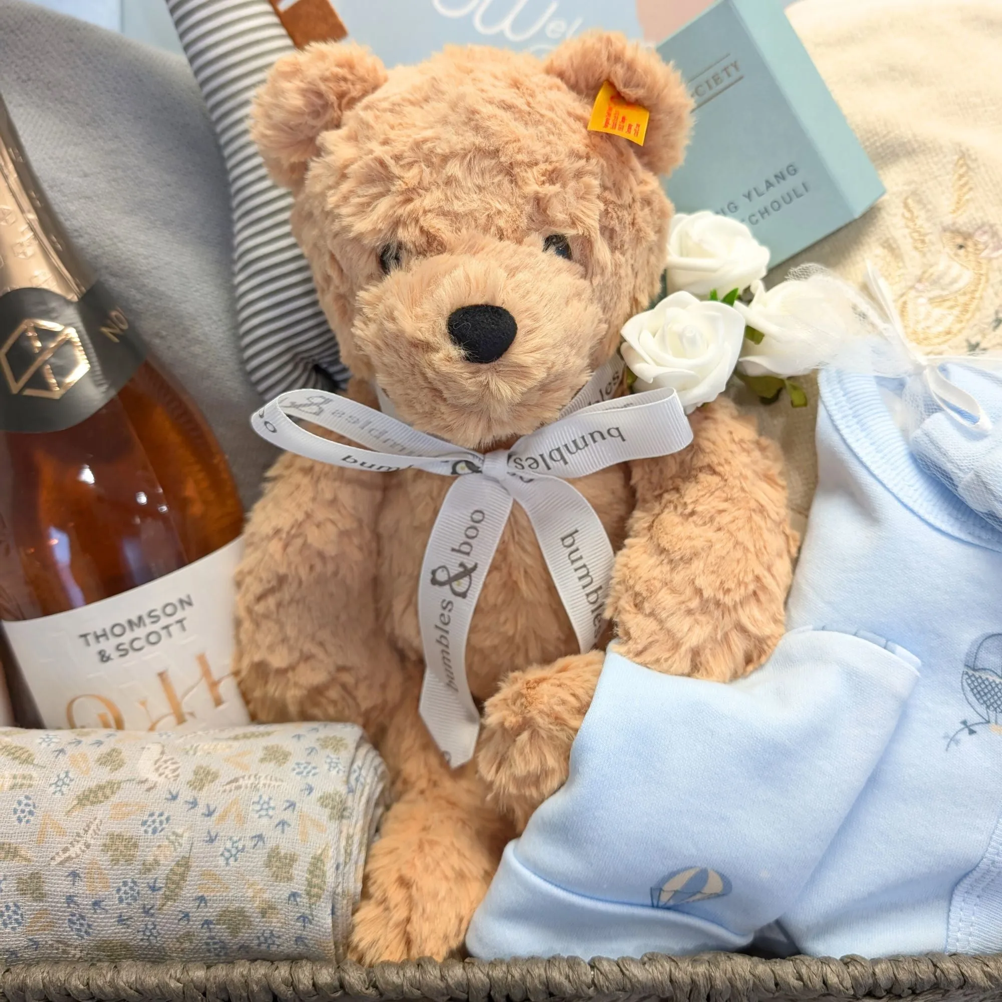 Baby Shower Gifts Basket Blue Serengeti Deluxe