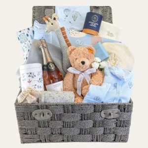 Baby Shower Gifts Basket Blue Serengeti Deluxe