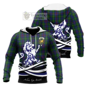 Bailey Tartan Knitted Hoodie with Alba Gu Brath Regal Lion Emblem