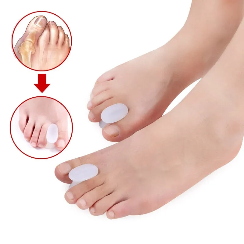 Big Toe Straightener Thumb Valgus Protector Silicone Gel Foot Fingers Toe Separator Bunion Adjuster Feet Pads Relief Foot Pain